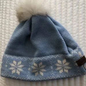 FRIZOU wool knit hat and mitten set with attached genuine fur poms il_fullxfull.1924470337_jyrh.jpg main image 4